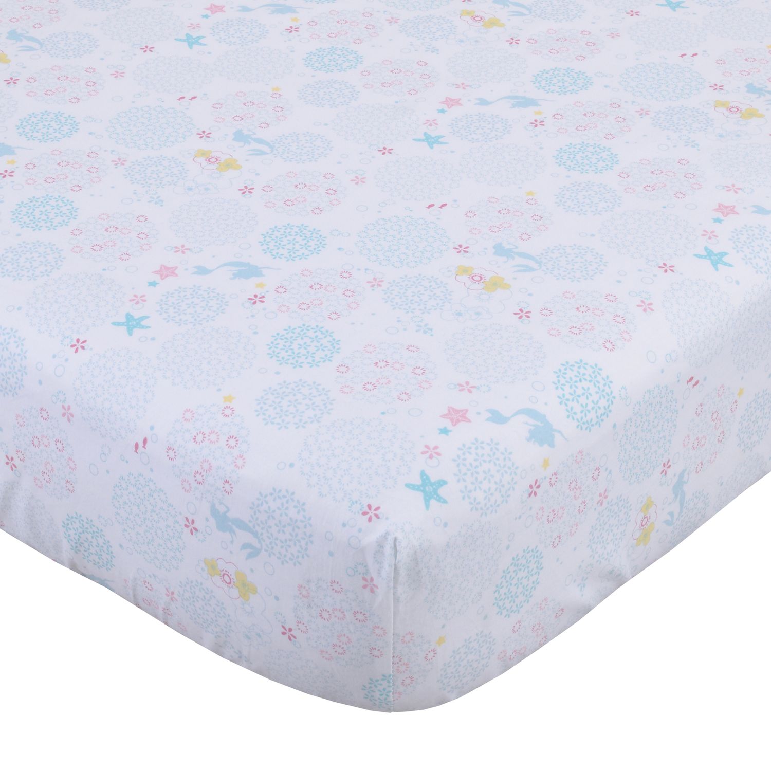 mermaid fitted crib sheet