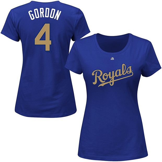 Alex Gordon Kansas City Royals Majestic Official Name and Number T-Shirt -  Light Blue