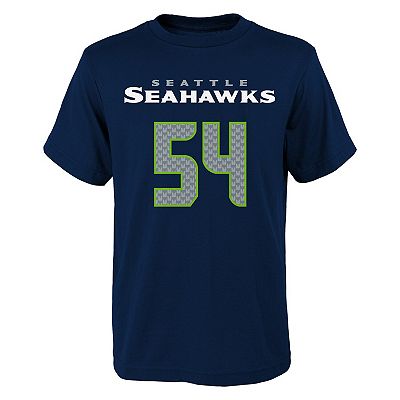 Youth Bobby Wagner College Navy Seattle Seahawks Mainliner Player Name Number T Shirt