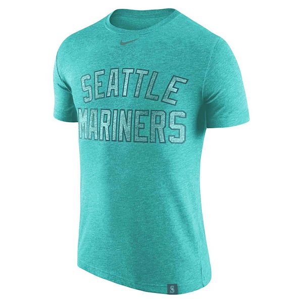 Men's Nike Heathered Aqua Seattle Mariners Tri-Blend DNA