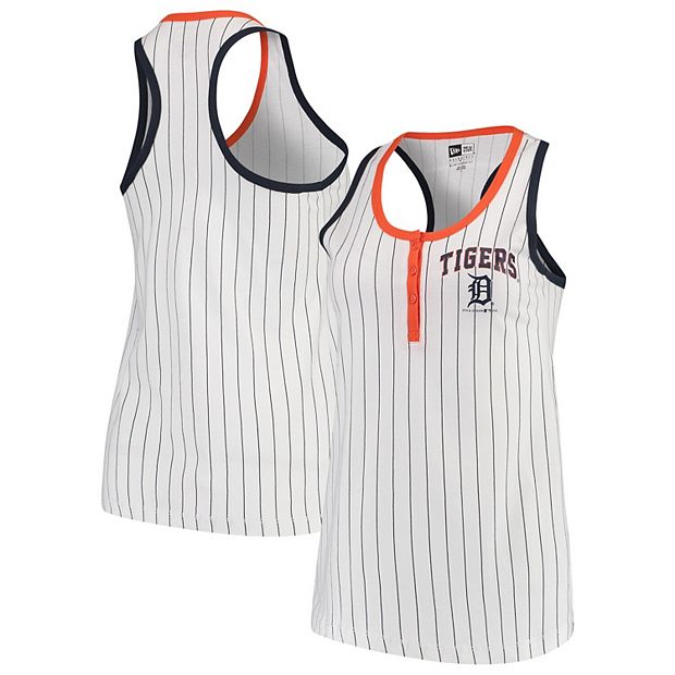 Women's Navy Detroit Tigers Plus Size Racerback Tank Top