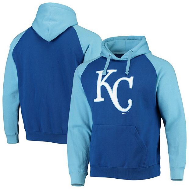 Men's Stitches Royal Kansas City Royals Pullover Crew Sweatshirt