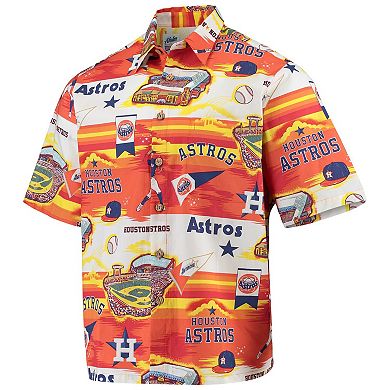 Men's Reyn Spooner Orange Houston Astros Scenic Button-Up Shirt