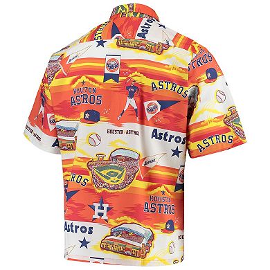 Men's Reyn Spooner Orange Houston Astros Scenic Button-Up Shirt