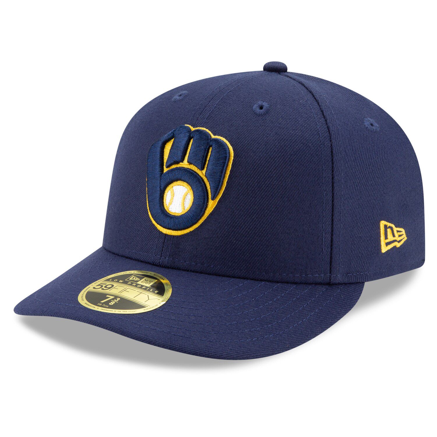 Men’s Milwaukee Brewers Navy Cursive 59FIFTY Fitted Hats