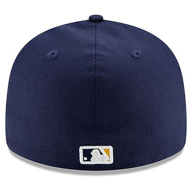Men's New Era Navy Milwaukee Brewers Authentic Collection On-Field Low Profile 59FIFTY Fitted Hat
