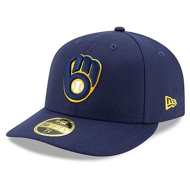 Men's New Era Navy Milwaukee Brewers Authentic Collection On-Field Low Profile 59FIFTY Fitted Hat