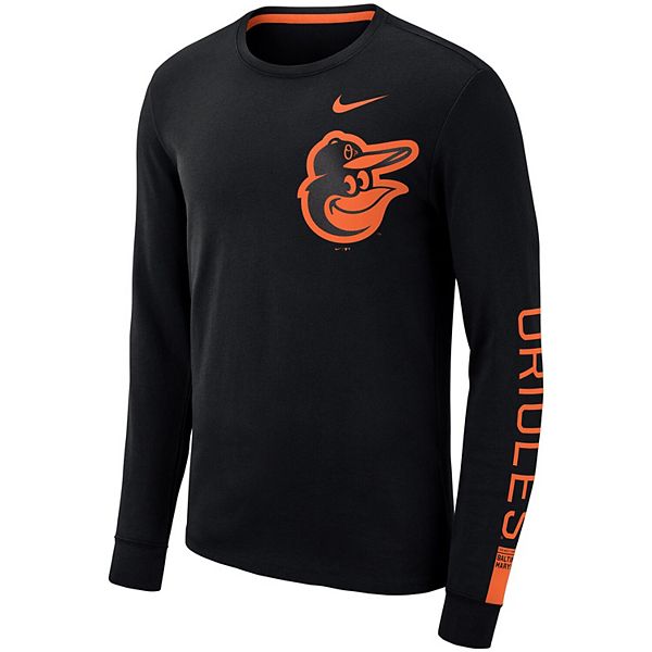 Men's Nike Black Baltimore Orioles Heavyweight Long Sleeve T-Shirt
