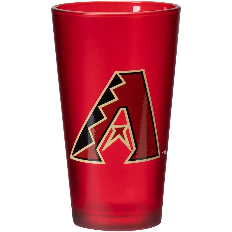 Arizona Diamondbacks 16 oz. Team Color Frosted Pint Glass, Red
