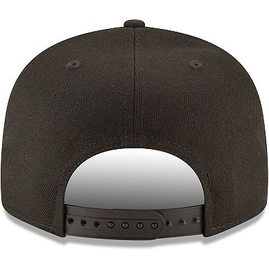 Cincinnati Reds New Era Black on Black 9FIFTY Team Snapback Adjustable Hat - Black