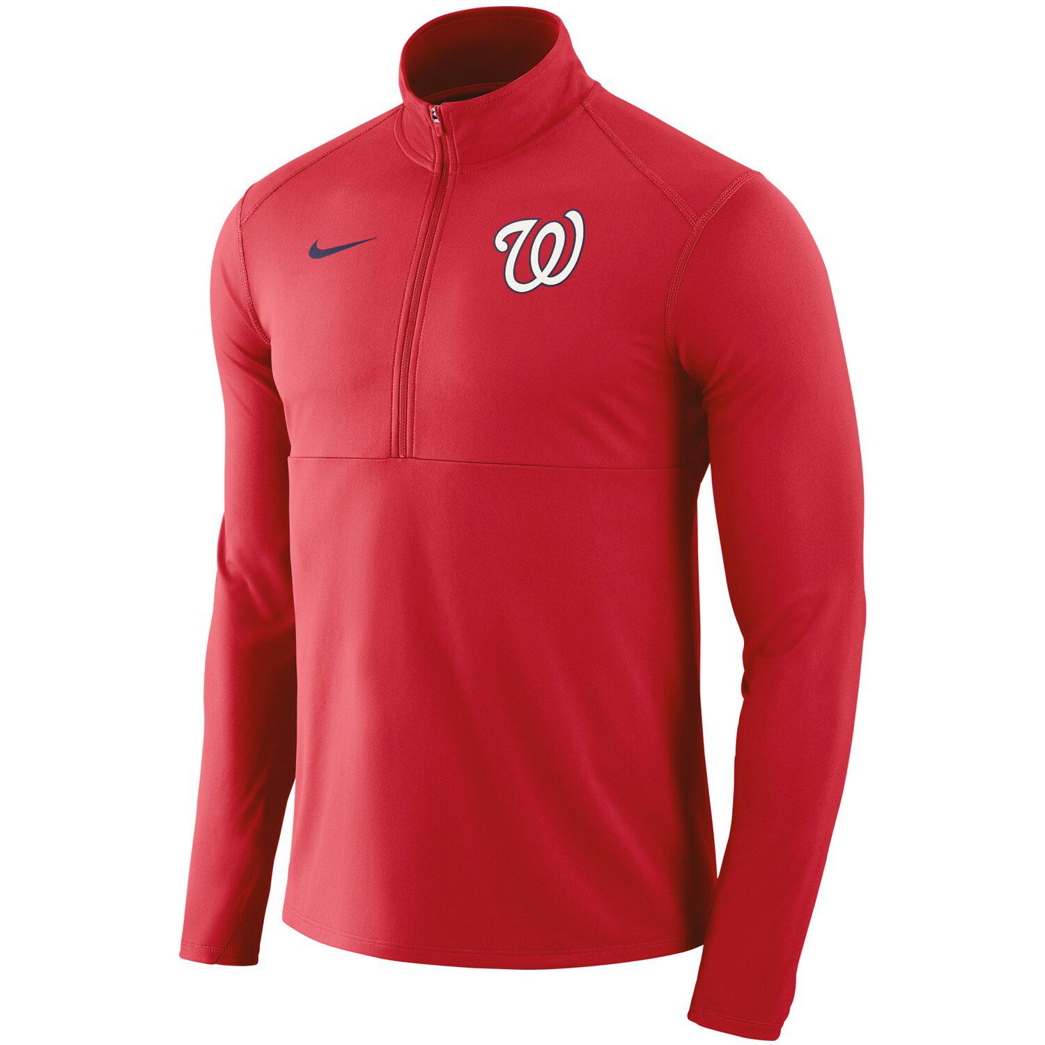 red nike half zip pullover