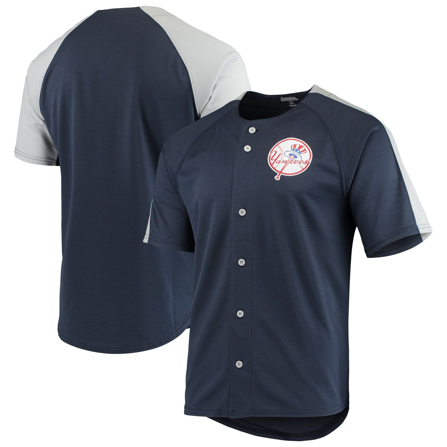 yankees button down jersey