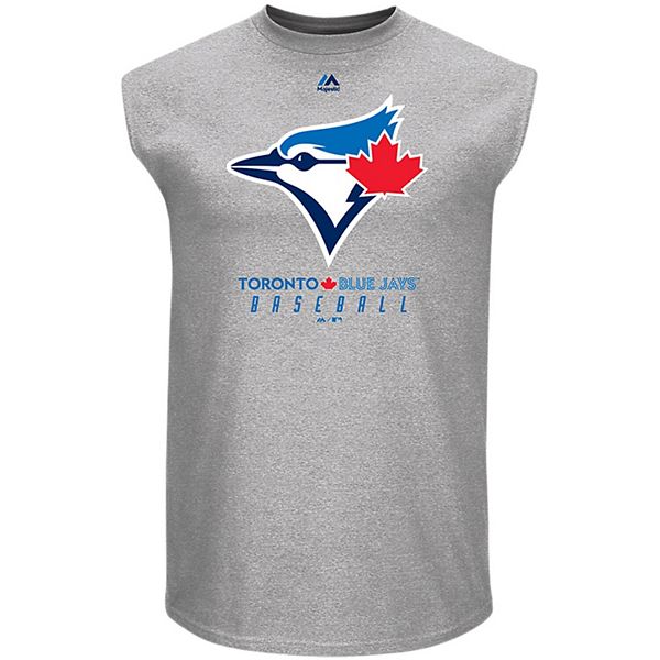 Majestic Toronto Blue Jays Heathered Gray Big & Tall Muscle Tank Top