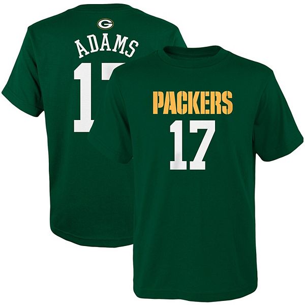Youth Davante Adams Green Green Bay Packers Mainliner Player Name & Number  T-Shirt