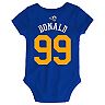 Newborn & Infant Aaron Donald Royal Los Angeles Rams Mainliner Name & Number Bodysuit