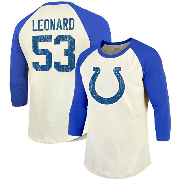 Men's Fanatics Branded Darius Leonard Cream/Royal Indianapolis