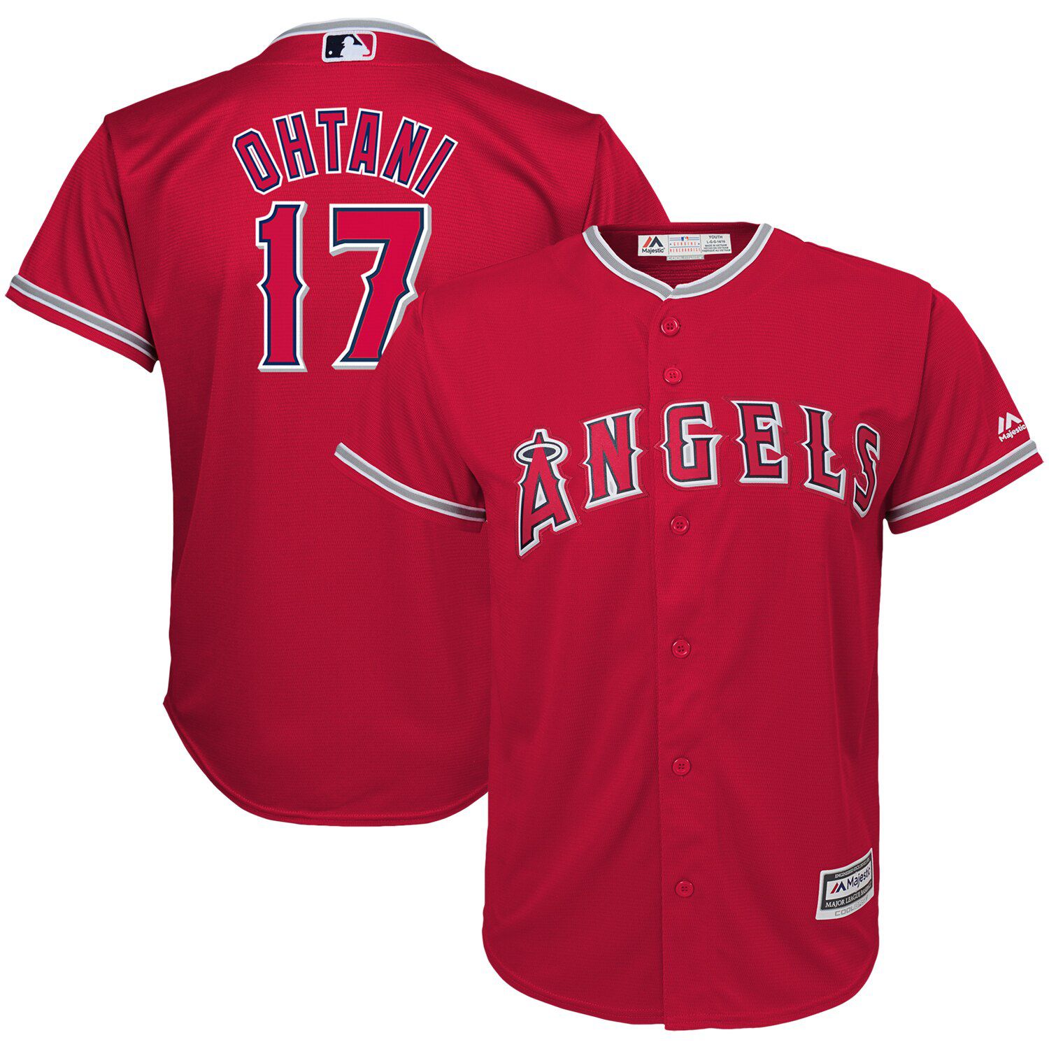 mike trout youth red jersey