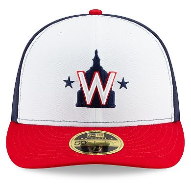 Men's New Era White/Navy Washington Nationals Alternate 2020 Authentic Collection On-Field Low Profile Fitted Hat
