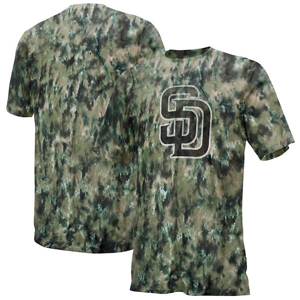 Men's Nike Black San Diego Padres Camo Logo T-Shirt Size: Medium