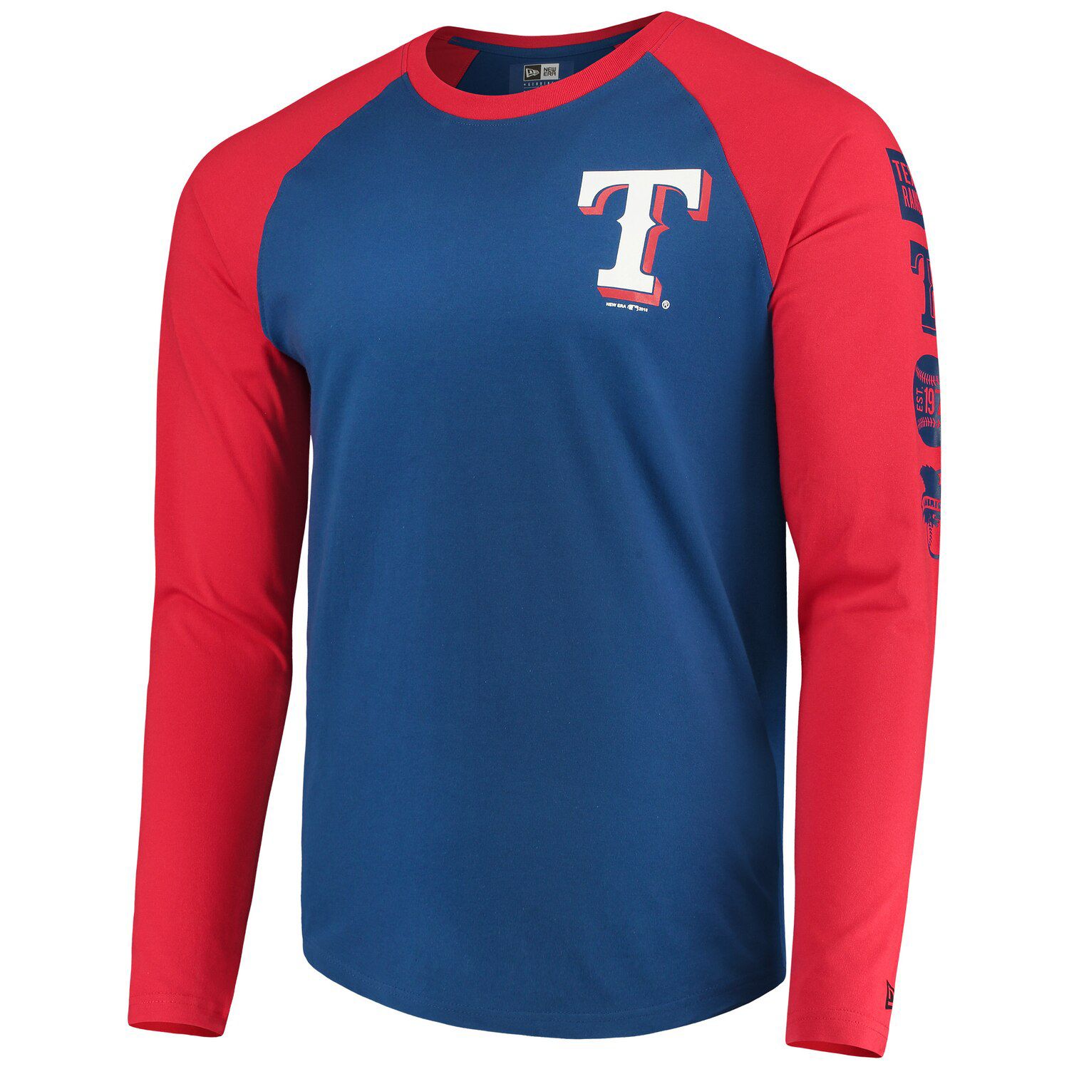 Texas Rangers Raglan Long Sleeve T-Shirt