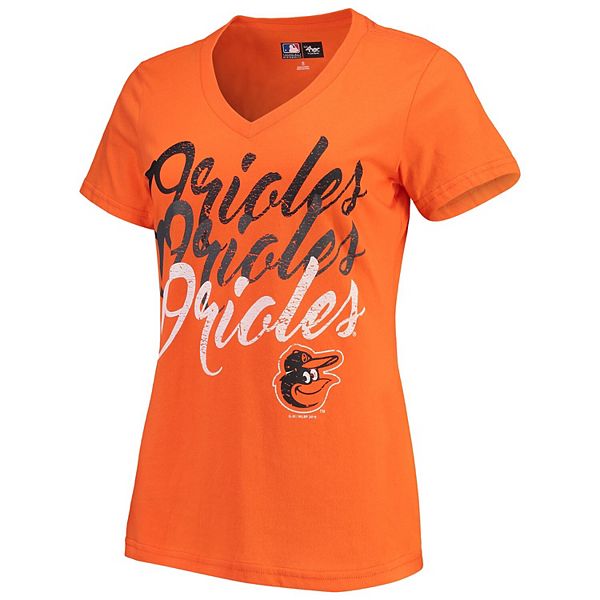  G-III 4her by Carl Banks Baltimore Orioles Women's Ballpark  Distressed V-Neck T-Shirt : Sports & Outdoors