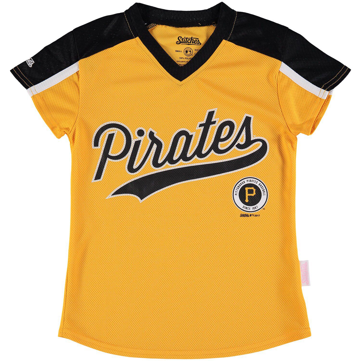 black and yellow pirates jersey