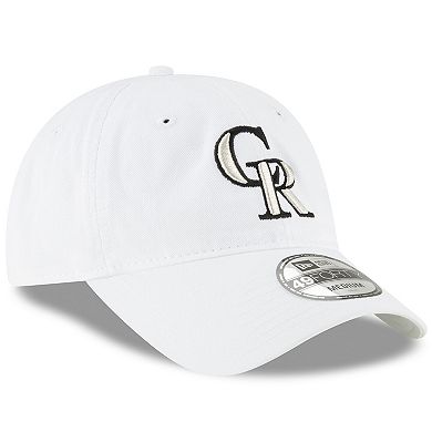 Men's New Era White Colorado Rockies Core 49FORTY Fitted Hat