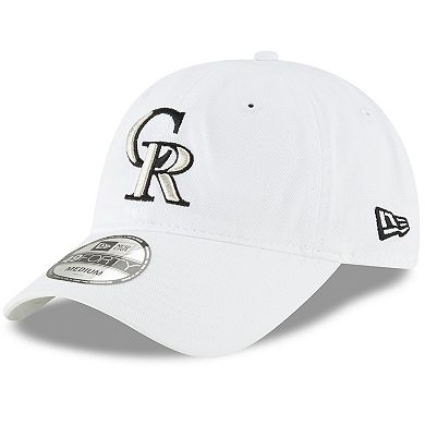 Men's New Era White Colorado Rockies Core 49FORTY Fitted Hat