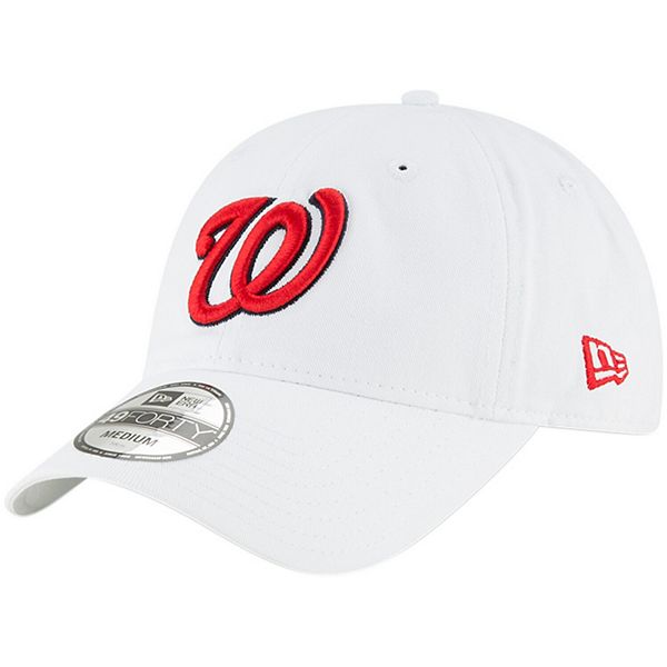 Men's New Era White Washington Nationals Core 49FORTY Fitted Hat
