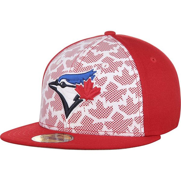 Men's New Era White/Red Toronto Blue Jays Stars & Stripes 59FIFTY Fitted Hat