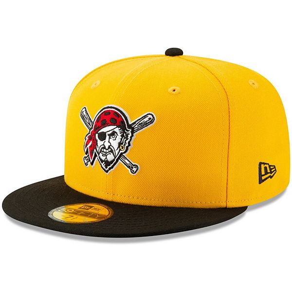 Men S New Era Gold Pittsburgh Pirates Alternate Logo 59fifty Fitted Hat