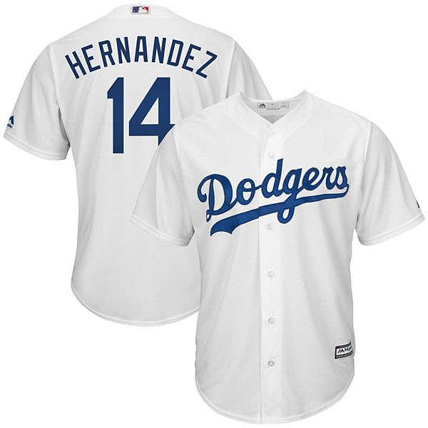 Men's Majestic Enrique Hernandez White Los Angeles Dodgers Cool