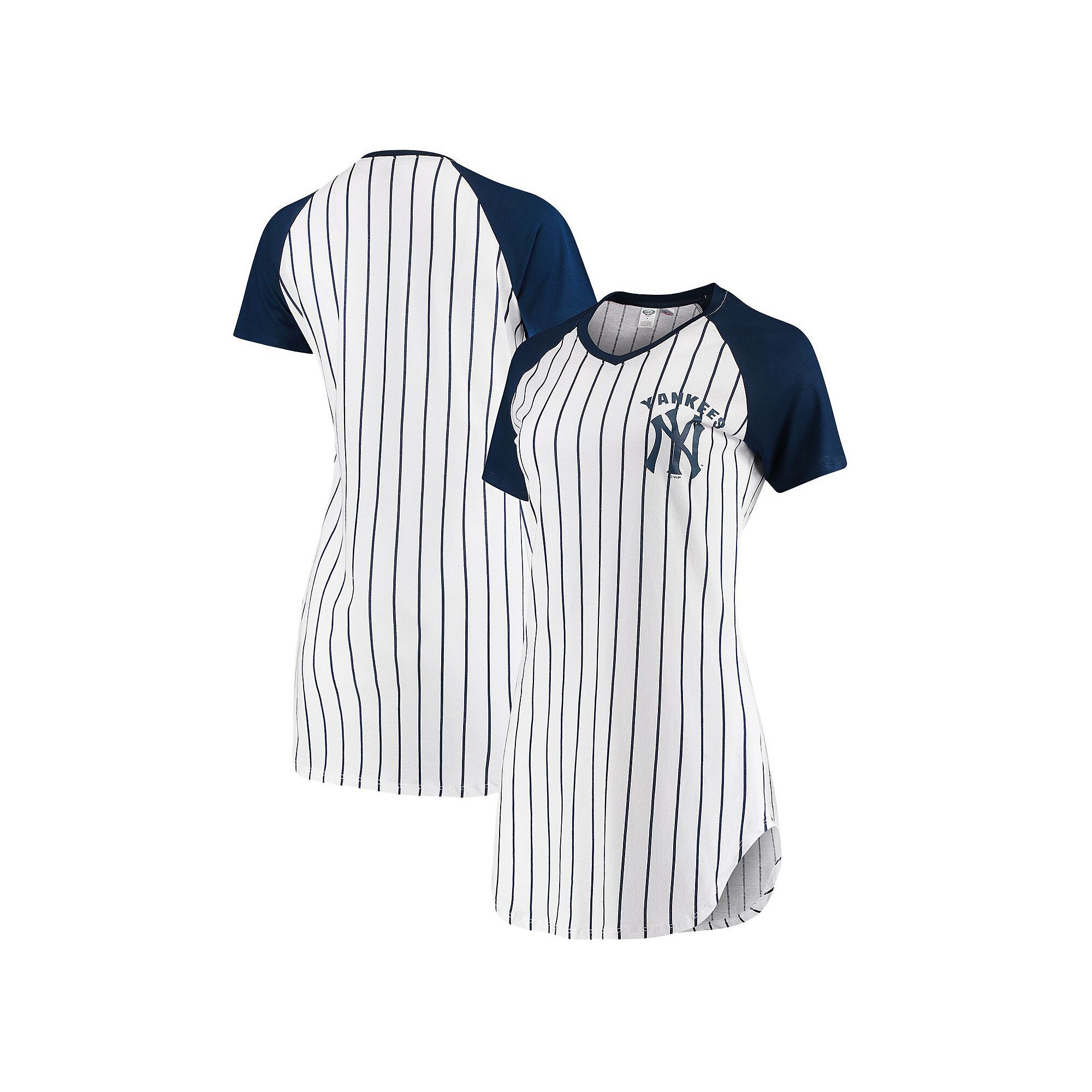 Womens Concepts Sport White New York Yankees Vigor Pinstripe Nightshirt, S