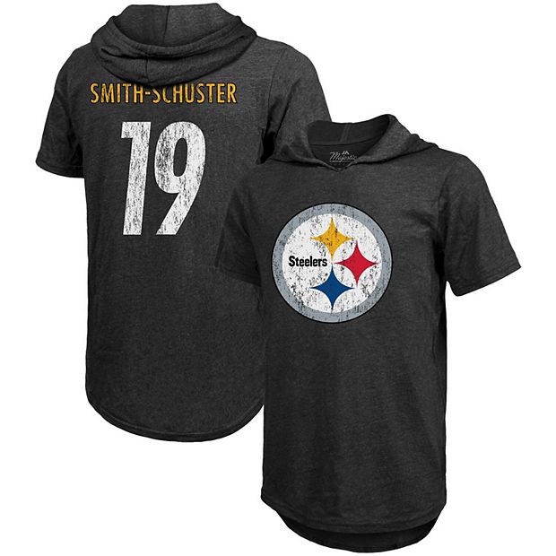 Men's Fanatics Branded JuJu Smith-Schuster Black Pittsburgh Steelers Player  Name & Number Tri-Blend Hoodie