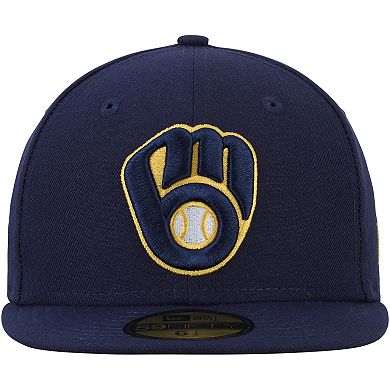 Youth New Era Navy Milwaukee Brewers Authentic Collection On Field 59FIFTY Fitted Hat