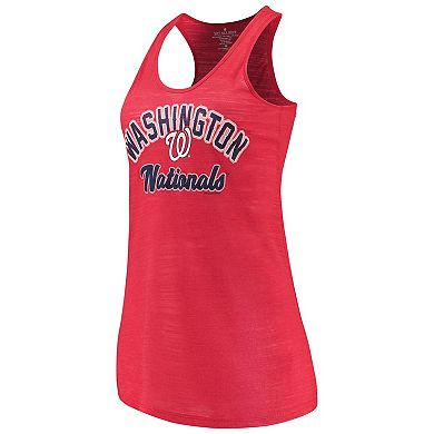 Women's Soft as a Grape Red Washington Nationals Multicount Racerback Tank Top