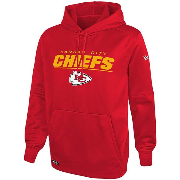 Men's New Era Red Kansas City Chiefs Combine Authentic Stated Pullover ...