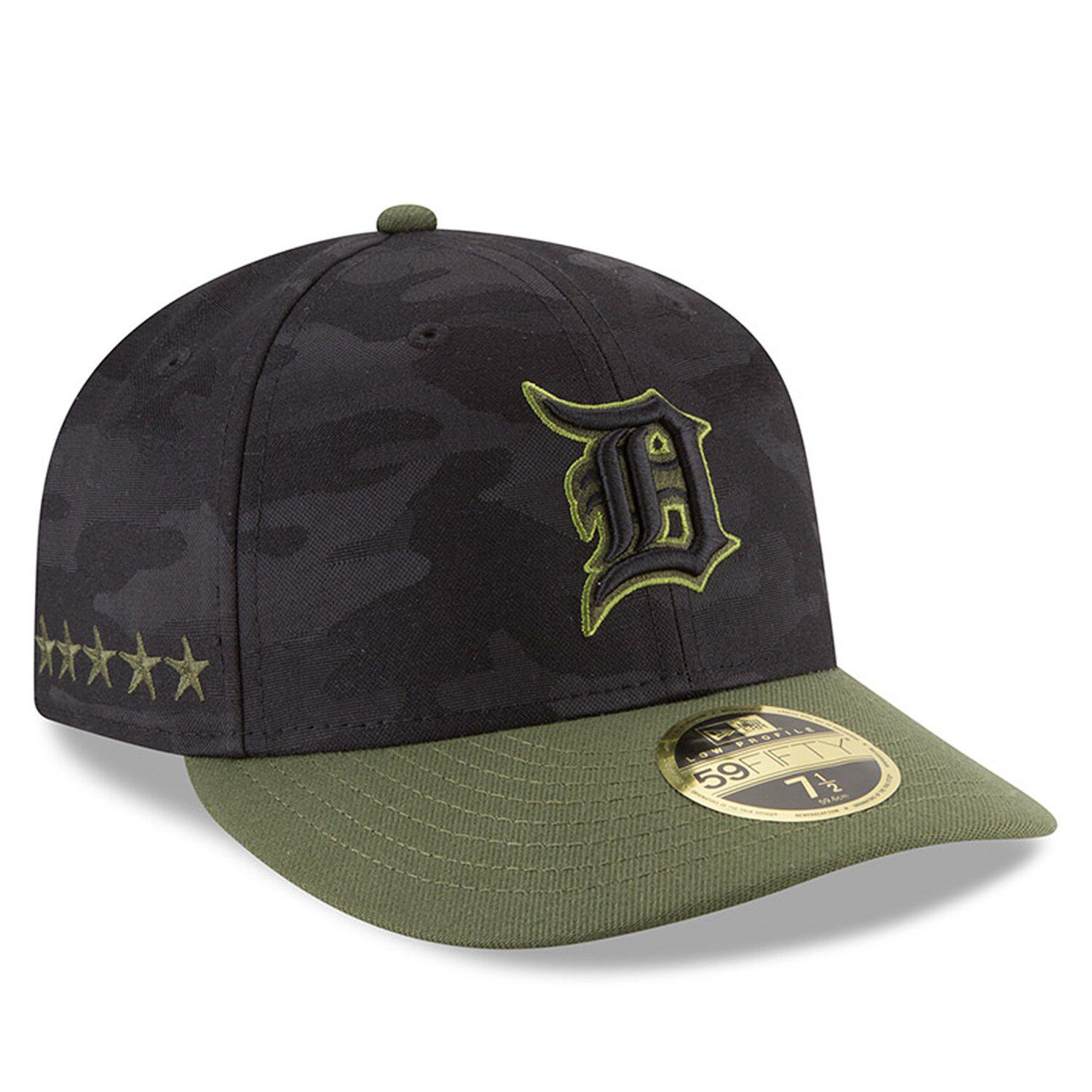 black on black detroit tigers hat