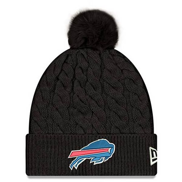 Women S New Era Black Buffalo Bills Paradigm Cuffed Knit Hat With Pom