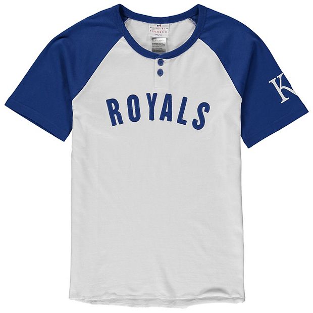 Youth White/Royal Kansas City Royals Game Day Jersey T-Shirt
