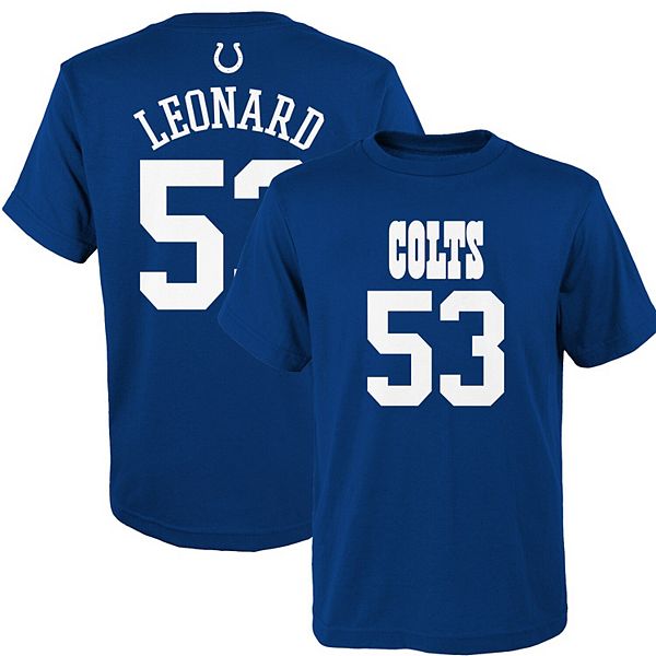 Indianapolis Colts Home Name & Number Hoodie - Darius Leonard - Mens