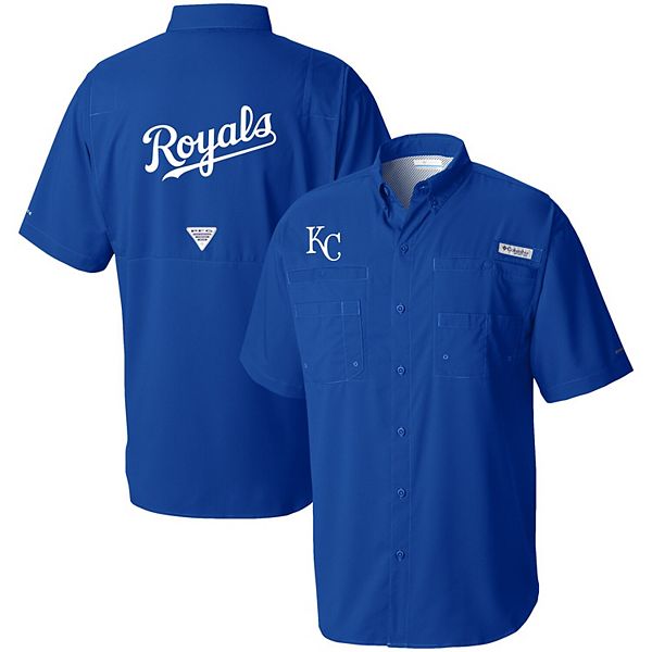 Kansas City Royals Columbia Omni-Wind Tamiami Button-Down Shirt - Light Blue