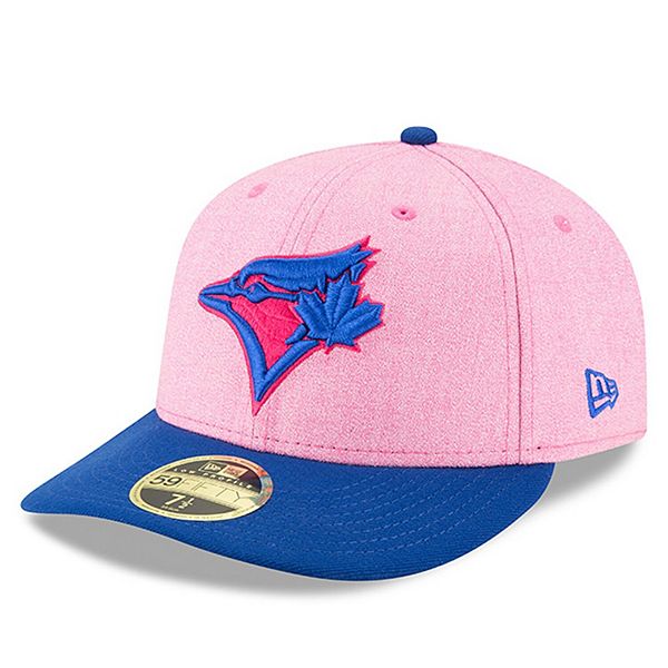 Men S New Era Pink Royal Toronto Blue Jays 18 Mother S Day On Field Low Profile 59fifty Fitted Hat