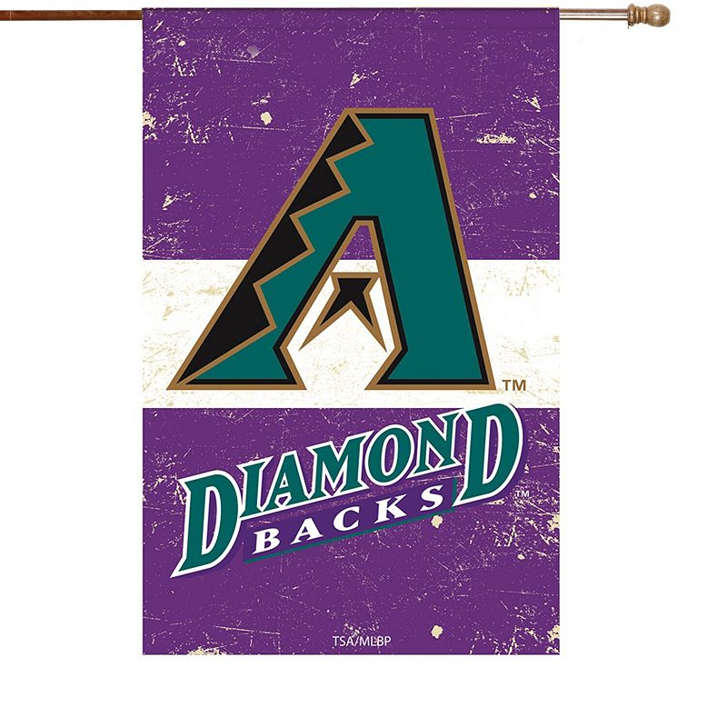 Arizona Diamondbacks 28 x 44 Vintage Linen House Flag, Multicolor