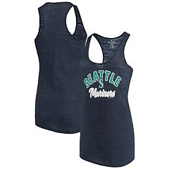 Women's Starter Royal Seattle Mariners Cooperstown Collection Record Setter Crop Top Size: Extra Small