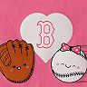 Girls Infant Pink Boston Red Sox I Glove You T-Shirt