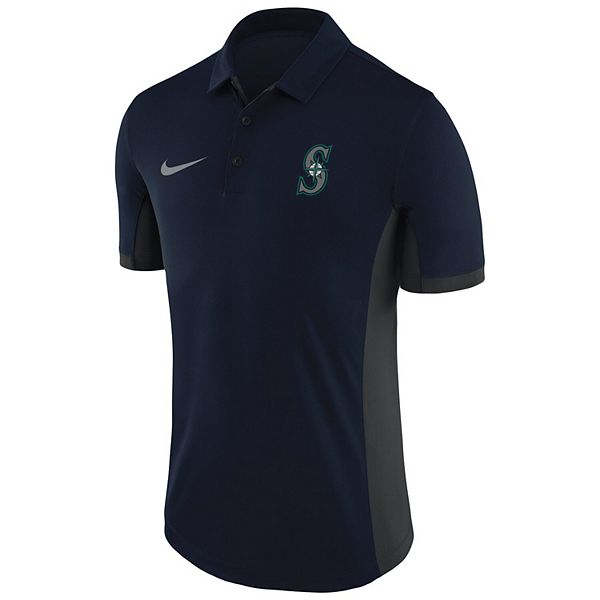 Seattle Mariners Cutter & Buck Stretch Oxford Mens Short Sleeve