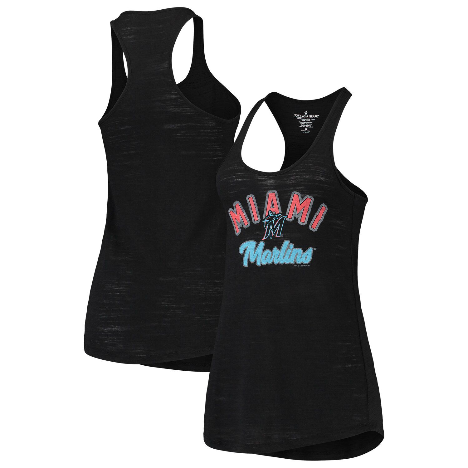 Women's Nike Red Miami Marlins City Connect Tri-Blend Tank Top