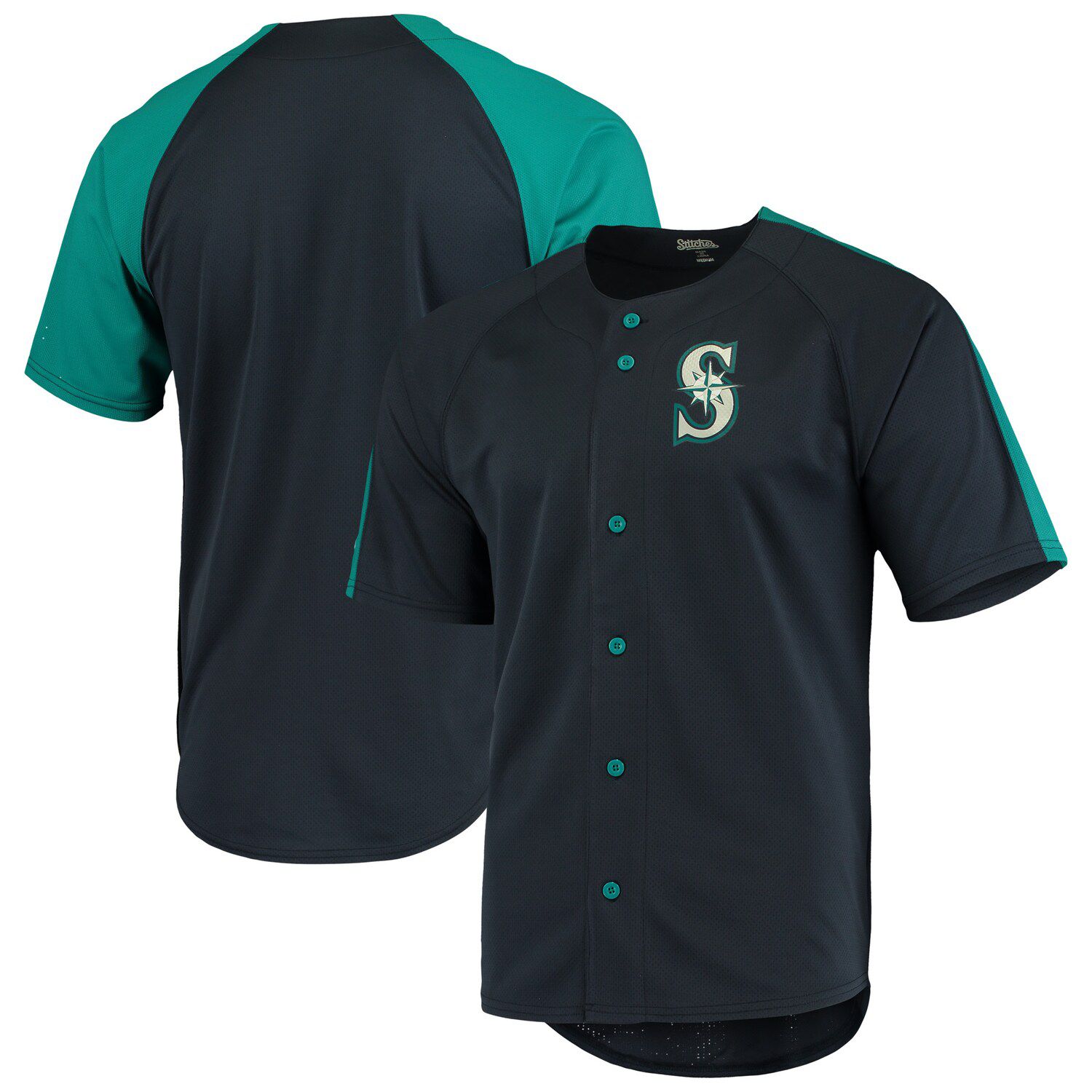 mariners button up shirt