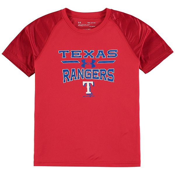 MLB Team Apparel Youth Texas Rangers Red Colorblock Shorts